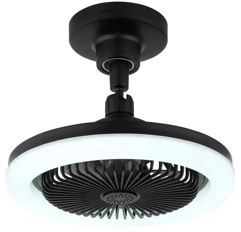 GLOBO Deckenventilator Opal mattschwarz H/D: ca. 21,7x25,8 cm max. 20 W