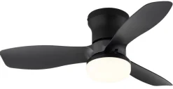 GLOBO Deckenventilator schwarz Opal H/D: ca. 19x61 cm max. 15 W
