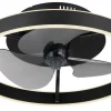 GLOBO Deckenventilator schwarz Opal Rauch H/D: ca. 14,5x50 cm max. 40 W