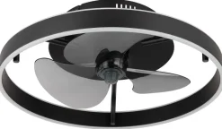 GLOBO Deckenventilator schwarz Opal Rauch H/D: ca. 14,5x50 cm max. 40 W