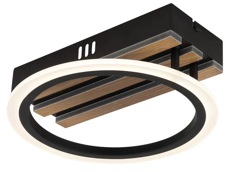GLOBO Deckenventilator schwarz Kunststoff Metall B/H/L: ca. 30x12x30 cm