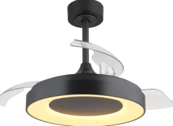 GLOBO Deckenventilator transparent grau Opal H/D: ca. 44,8x91 cm max. 40 W