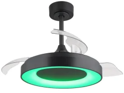GLOBO Deckenventilator transparent grau Opal H/D: ca. 44,8x91 cm max. 40 W