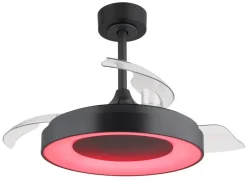 GLOBO Deckenventilator transparent grau Opal H/D: ca. 44,8x91 cm max. 40 W