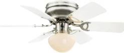 GLOBO Deckenventilator 0307W nickel matt H/D: ca. 28x76 cm max. 60 W