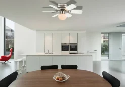 GLOBO Deckenventilator 0307W nickel matt H/D: ca. 28x76 cm max. 60 W