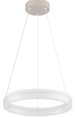 GLOBO Hängeleuchte weiß sand Metall Kunststoff H/D: ca. 150x33 cm 1 Brennstellen