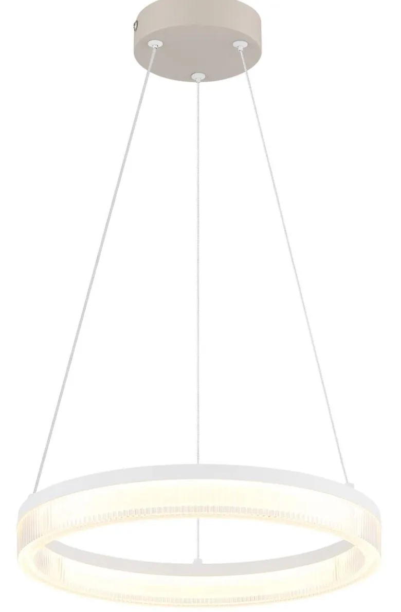 GLOBO Hängeleuchte weiß sand Metall Kunststoff H/D: ca. 150x33 cm 1 Brennstellen