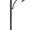 GLOBO LED-Deckenfluter Sophia schwarz Metall Glas H: ca. 180 cm