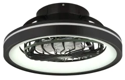 GLOBO LED-Deckenventilator DEANNE 3665 Opal schwarz H/D: ca. 20x48 cm max. 40 W