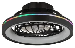 GLOBO LED-Deckenventilator DEANNE 3665 Opal schwarz H/D: ca. 20x48 cm max. 40 W