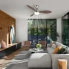 GLOBO LED-Deckenventilator nickel Opal H/D: ca. 32,5x107 cm max. 22 W