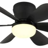 GLOBO LED-Deckenventilator Opal schwarz H/D: ca. 16,5x51 cm max. 5 W