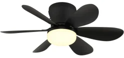 GLOBO LED-Deckenventilator Opal schwarz H/D: ca. 16,5x51 cm max. 5 W