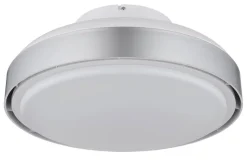 GLOBO LED-Deckenventilator Opal silber weiß Acryl Kunststoff H/D: ca. 20x45 cm 1 Brennstellen