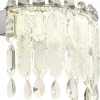 GLOBO LED-Wandleuchte Chrom transparent Glas Metall B/H/T: ca. 28x24,5x17 cm