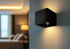 GLOBO LED-Wandleuchte klar mattschwarz PVC Kunststoff Metall B/H/L: ca. 10,1x8x10,2 cm 1 Brennstellen