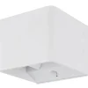 GLOBO LED-Wandleuchte klar weiß PVC Metall Kunststoff B/H/L: ca. 10,1x8x10,2 cm 1 Brennstellen