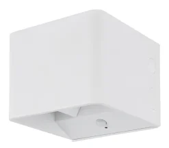 GLOBO LED-Wandleuchte klar weiß PVC Metall Kunststoff B/H/L: ca. 10,1x8x10,2 cm 1 Brennstellen