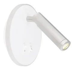 GLOBO LED-Wandleuchte MANY 78405W weiß nickel Opal Metall Kunststoff L/D: ca. 15x14,6 cm 1 Brennstellen