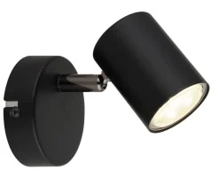 GLOBO Spot schwarz Metall B/H: ca. 8x10,5 cm GU10 1 Brennstellen