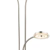 GLOBO Stehlampe Andreas nickel matt Satiniert Chrom Acryl B/H: ca. 31x194 cm 2 Brennstellen
