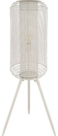 GLOBO Stehlampe creme Metall H/D: ca. 110x30 cm E27 1 Brennstellen