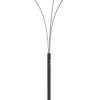 GLOBO Stehlampe klar schwarz Metall Acryl Glas B/H/L: ca. 102x190x82,5 cm 1 Brennstellen