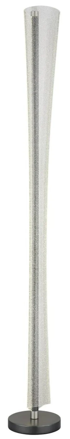 GLOBO Stehlampe nickel matt anthrazit klar Metall Kunststoff H/D: ca. 155x20 cm 1 Brennstellen