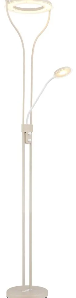 GLOBO Stehlampe weiß sand Satiniert Glas Metall B/H/L: ca. 31x194x35 cm null 1 Brennstellen