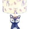 GLOBO Tischleuchte blau weiß Metall Keramik Textil H/D: ca. 33,5x15 cm 1 Brennstellen