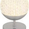 GLOBO Tischleuchte silber Kunststoff Acryl H/D: ca. 31,5x12 cm