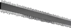 GLOBO Wandleuchte schwarz grau Aluminium Metall B/H/L: ca. 6,5x76,5x14,5 cm