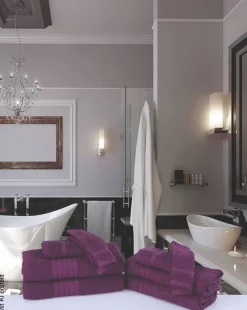 Good Morning Frottier-Set 8-teilig bordeaux Baumwolle