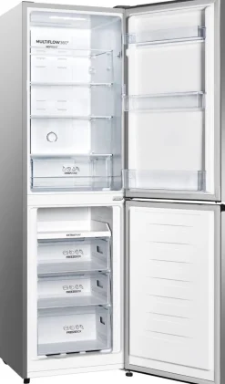 Gorenje Kühl-/Gefrierkombination NRK418ECS4 silber B/H/L: ca. 55x182,4x55,7 cm