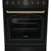 Gorenje Retro-Standherd 50cm mit Glaskeramikkochfeld GECS5B70CLB schwarz B/H/T: ca. 50x85x60 cm