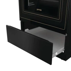 Gorenje Retro-Standherd 50cm mit Glaskeramikkochfeld GECS5B70CLB schwarz B/H/T: ca. 50x85x60 cm