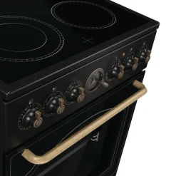 Gorenje Retro-Standherd 50cm mit Glaskeramikkochfeld GECS5B70CLB schwarz B/H/T: ca. 50x85x60 cm