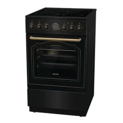 Gorenje Retro-Standherd 50cm mit Glaskeramikkochfeld GECS5B70CLB schwarz B/H/T: ca. 50x85x60 cm