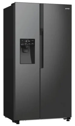 Gorenje Side-by-Side NRR9ESBXL Ice Crushed schwarz B/H/T: ca. 92x179x70 cm