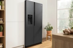 Gorenje Side-by-Side NRR9ESBXL Ice Crushed schwarz B/H/T: ca. 92x179x70 cm