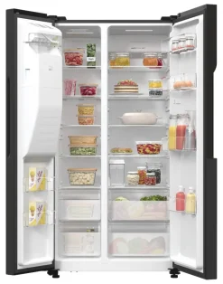 Gorenje Side-by-Side NRR9ESBXL Ice Crushed schwarz B/H/T: ca. 92x179x70 cm