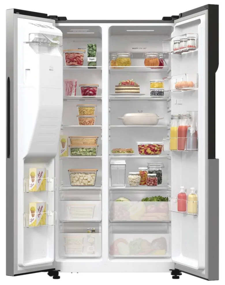 Gorenje Side-by-Side NRR9ESXL Edelstahloptik B/H/T: ca. 92x179x70 cm