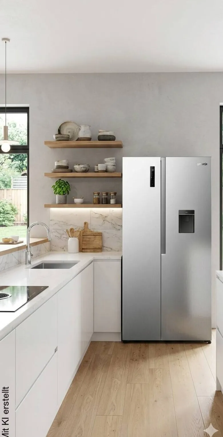 Gorenje Side-by-Side NRS9E4XWD Inox B/H/T: ca. 91,1x178,6x61,5 cm