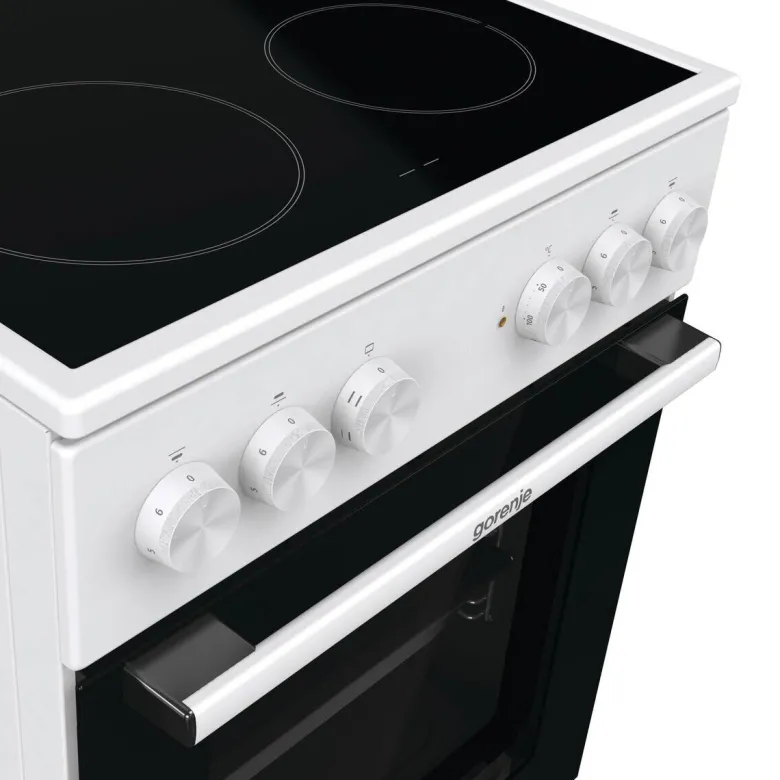 Gorenje Standherd 50cm mit Glaskeramikkochfeld GEC5A22WG weiß B/H/T: ca. 50x85x60 cm