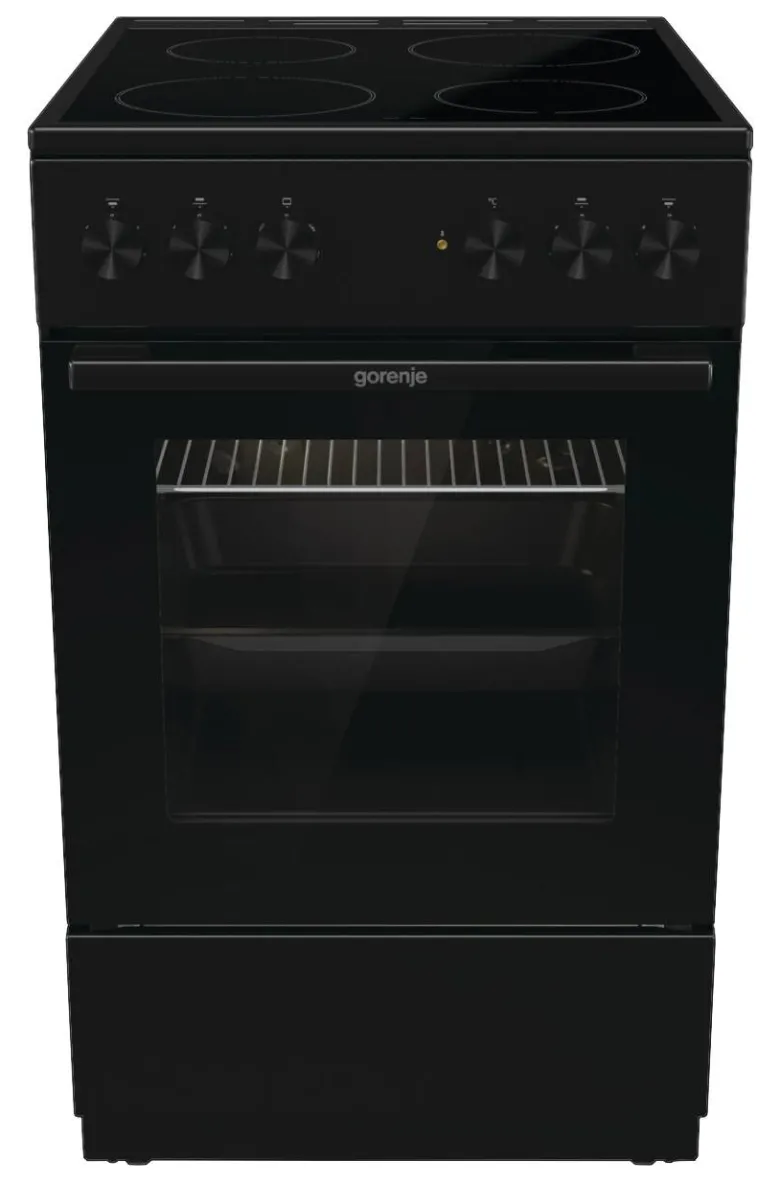 Gorenje Standherd 50cm mit Glaskeramikkochfeld GEC5A20BG schwarz B/H/T: ca. 50x85x59 cm