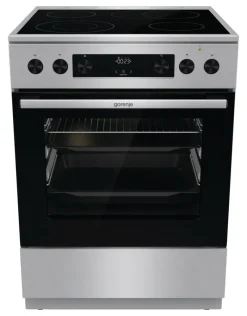 Gorenje Standherd 60cm mit Glaskeramikkochfeld GECS6C70XPA Edelstahloptik B/H/T: ca. 60x85x60 cm