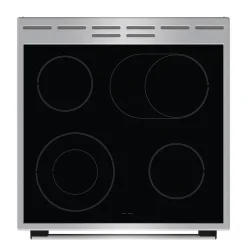 Gorenje Standherd 60cm mit Glaskeramikkochfeld GECS6C70XPA Edelstahloptik B/H/T: ca. 60x85x60 cm