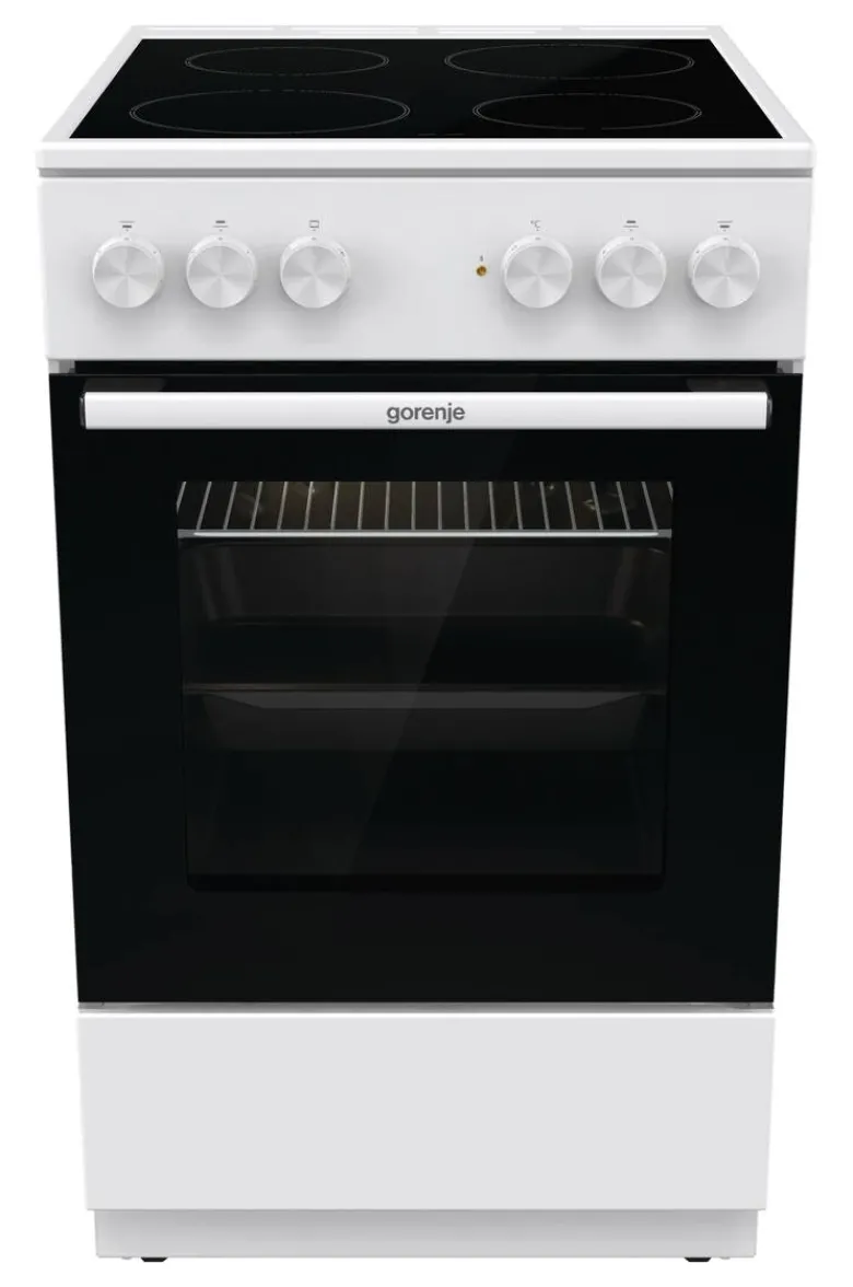 Gorenje Standherd 50cm mit Glaskeramikkochfeld GEC5A21WG weiß B/H/T: ca. 50x85x59 cm