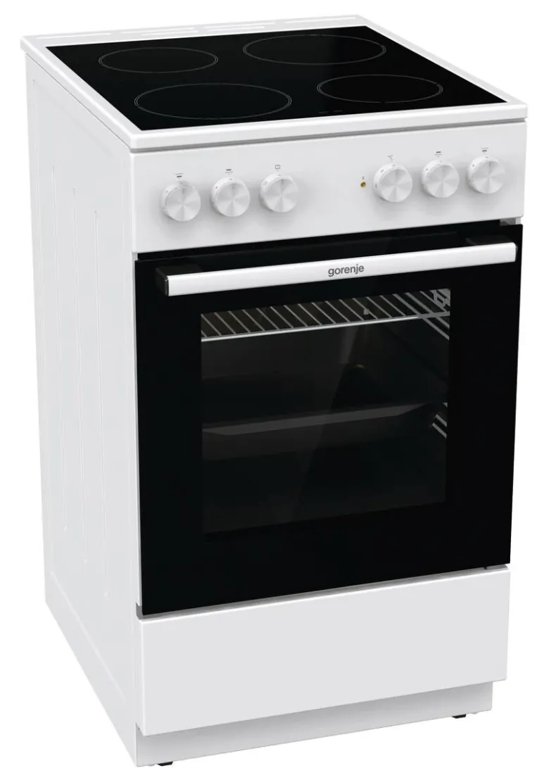 Gorenje Standherd 50cm mit Glaskeramikkochfeld GEC5A21WG weiß B/H/T: ca. 50x85x59 cm